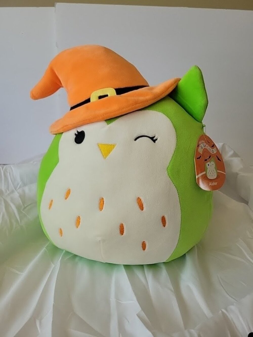 Squishmallow Alder 15" The Owl Halloween Plush Toy Orange Witch NWT
